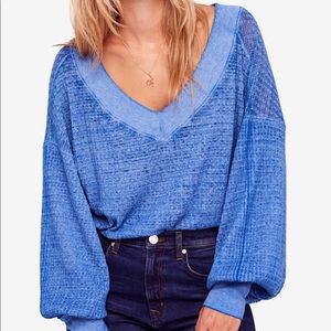 Free People Southside Thermal Knit Top NWT